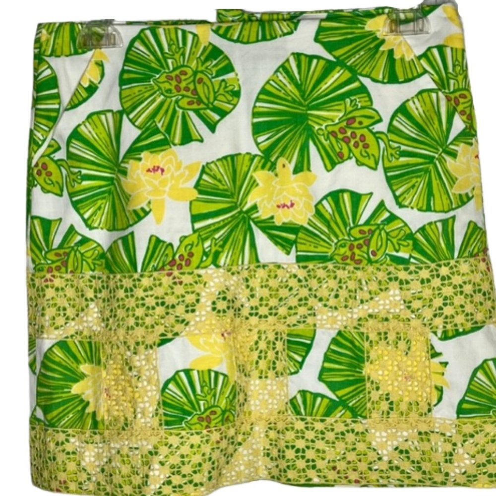 Lilly Pulitzer Cole Skirt - Hip Hop Hooray - Frog Lily Pad 100% Cotton - 0